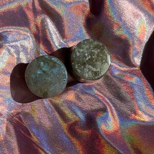 Alternative Earth Organics B Grade Labradorite Plugs 3/4inch 19mm